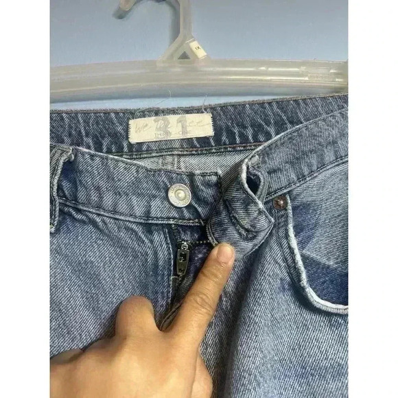 Free People Lita cropped distressed straight leg High Waisted jeans Size 31 - Picture 4 of 8